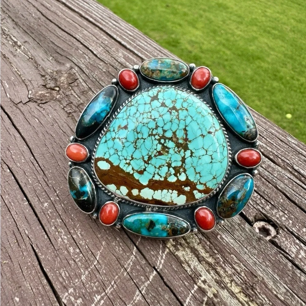 Timberline and Blue Moon Turquoise Ring - Picture 2 of 4